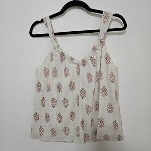 NWT La Vie Rebecca Taylor top with gold threading details size medium